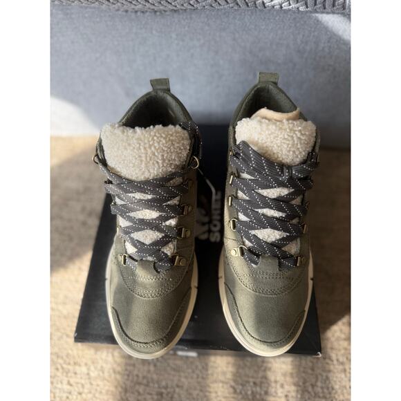 New Sorel Explorer Next Hiker Size 9 Stone Green Insulated & Waterproof - Picture 2 of 6